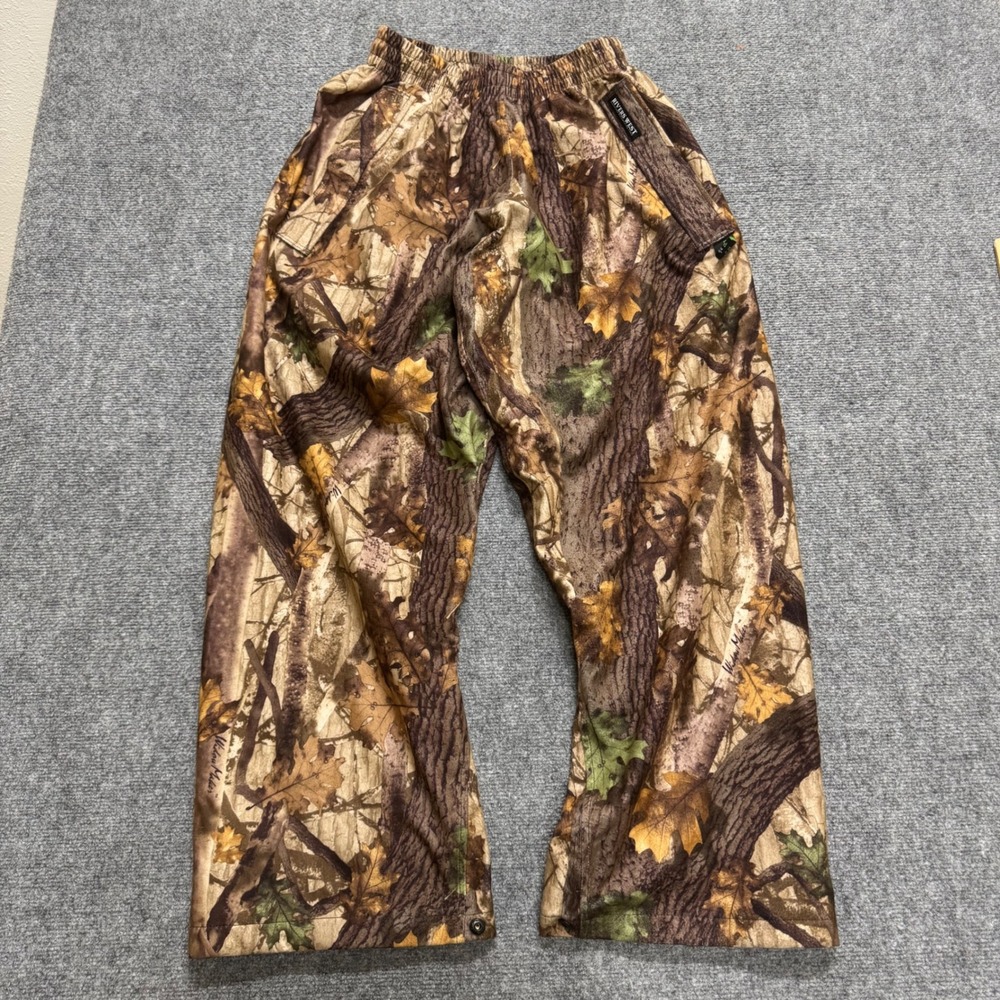 Rivers West Mens Camo Hunting Pants Medium Advanced Waterproof Fleece Brown